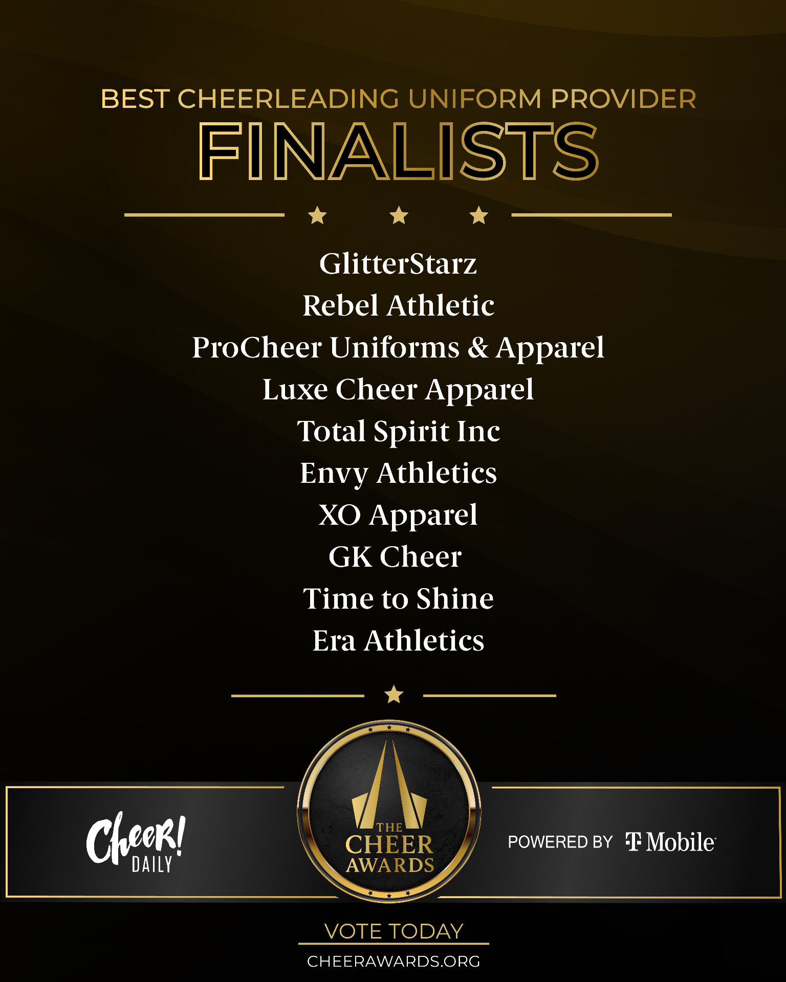 Best Cheerleading Uniform Provider finalists