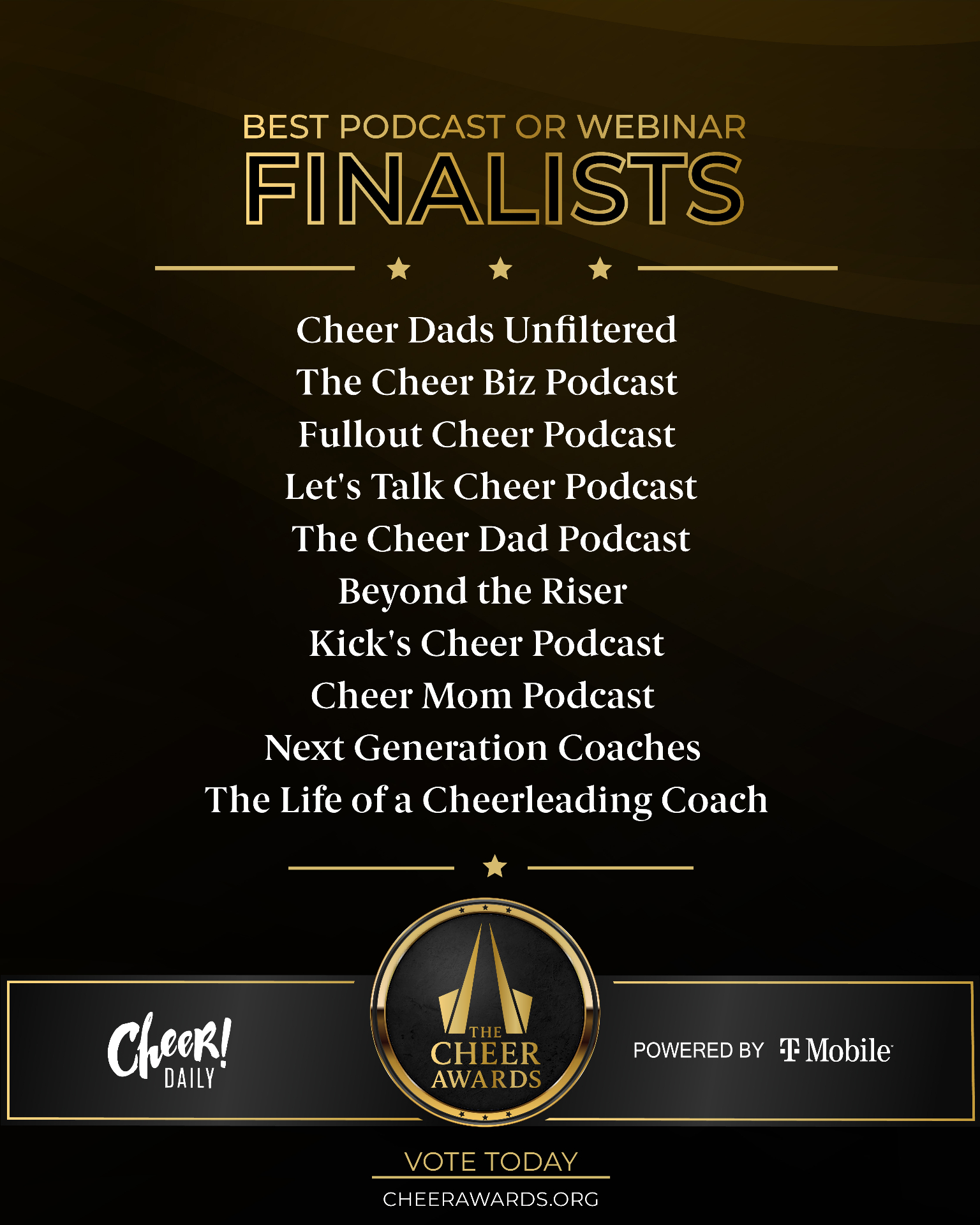 Best Podcast or Webinar finalists