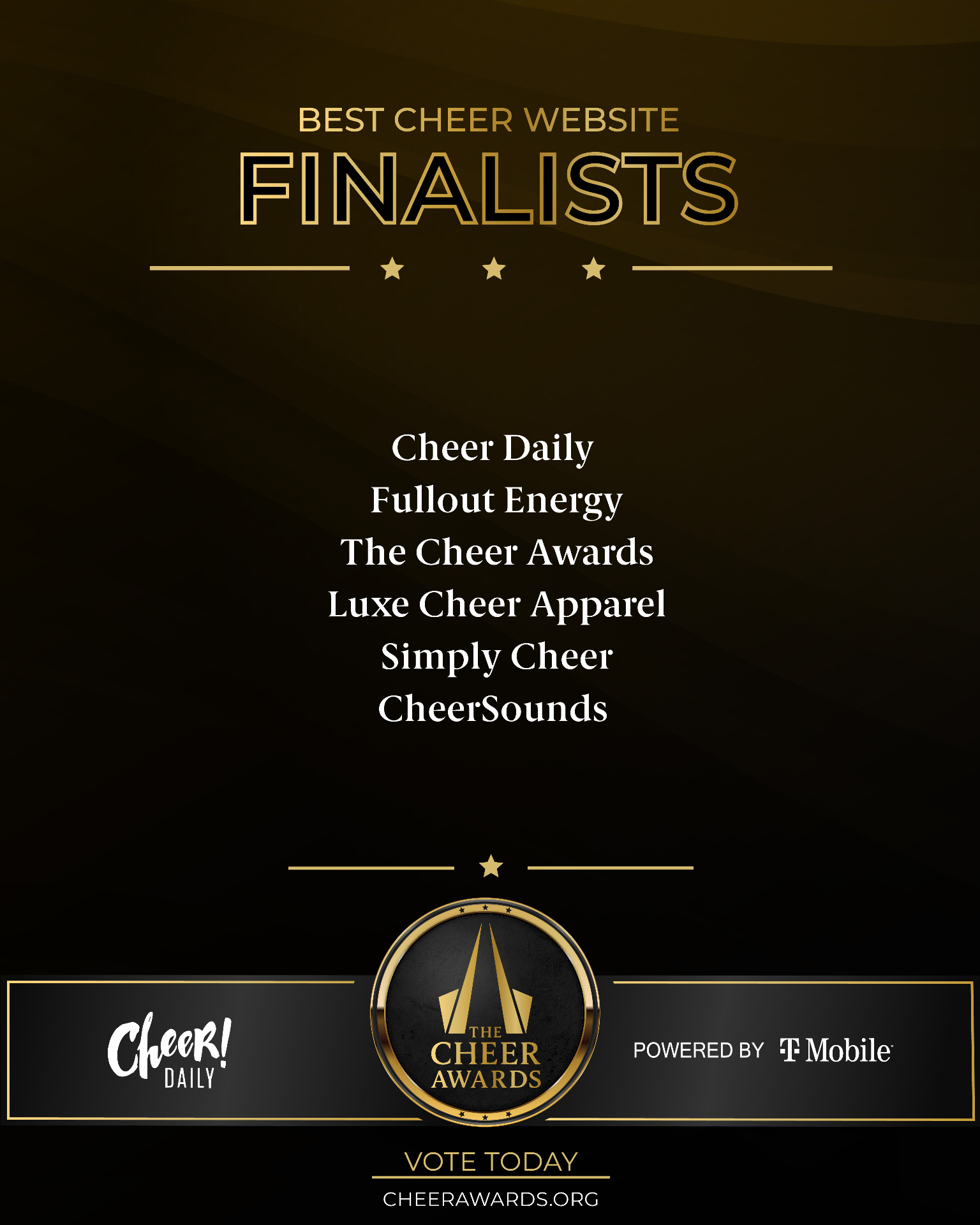 Best Cheer Website finalists