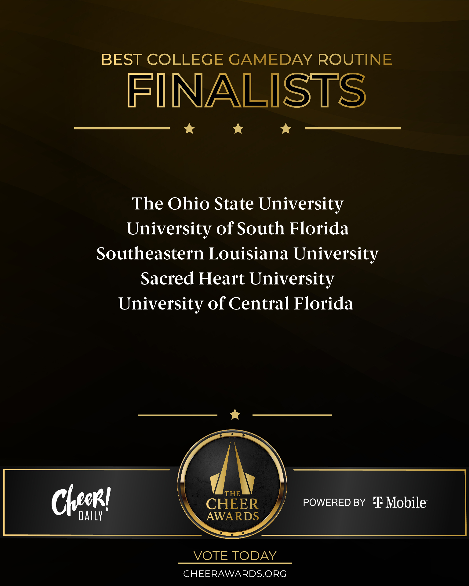 Best College Gameday Routine finalists