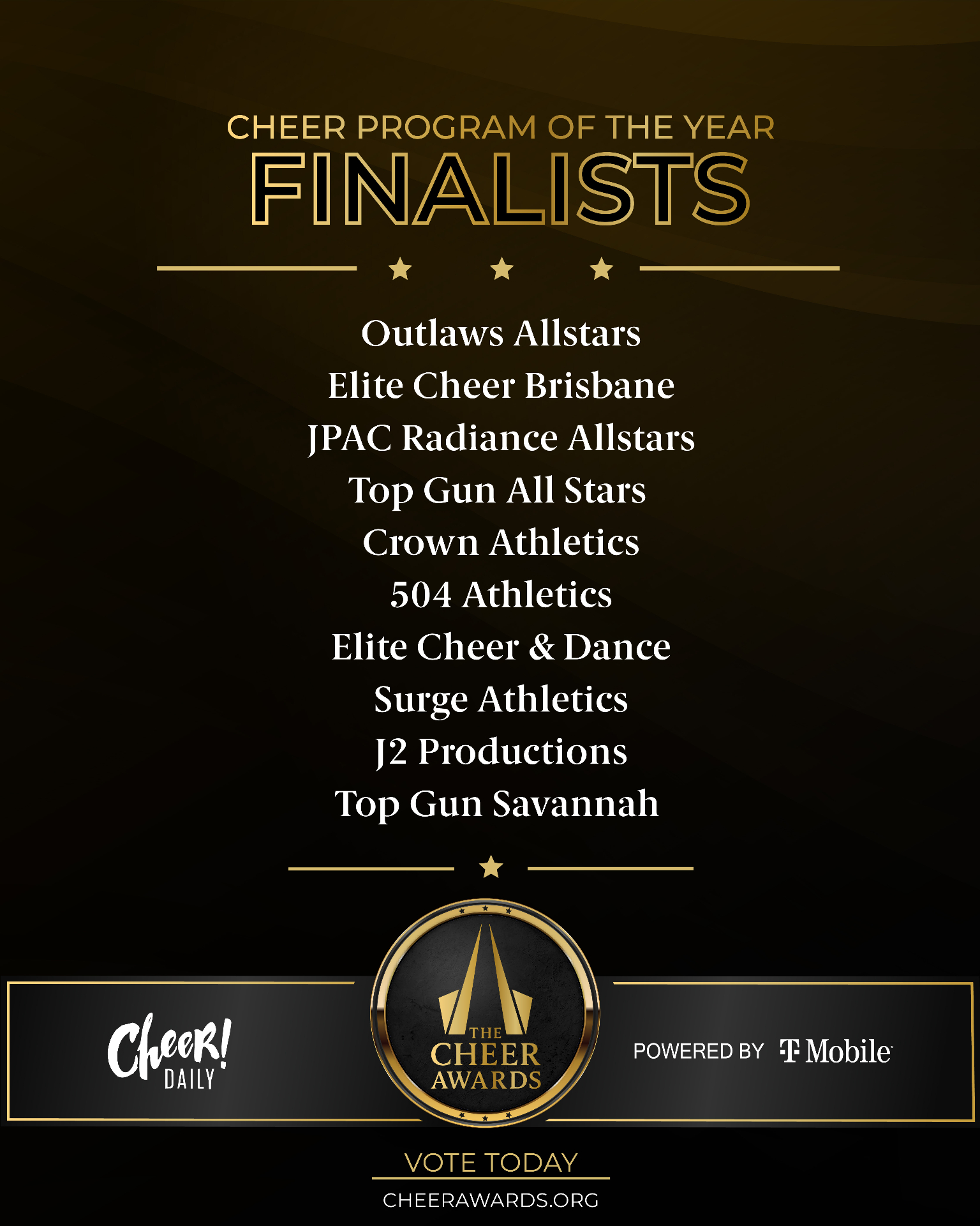 Cheer Program of the Year finalists