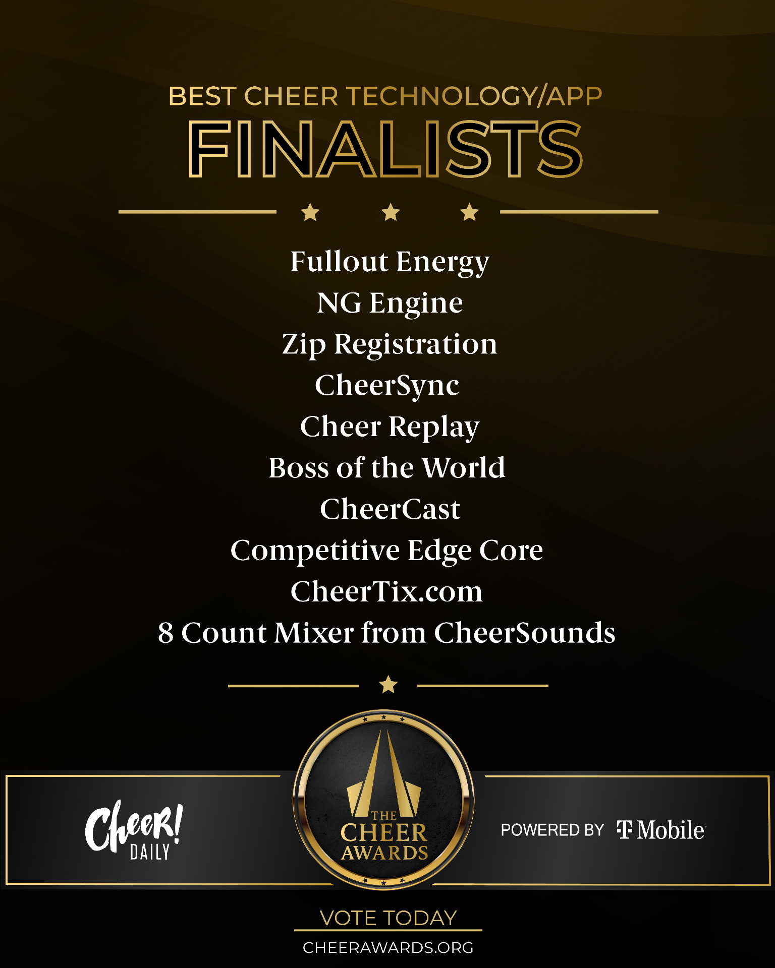 Best Cheer Technology or App finalists