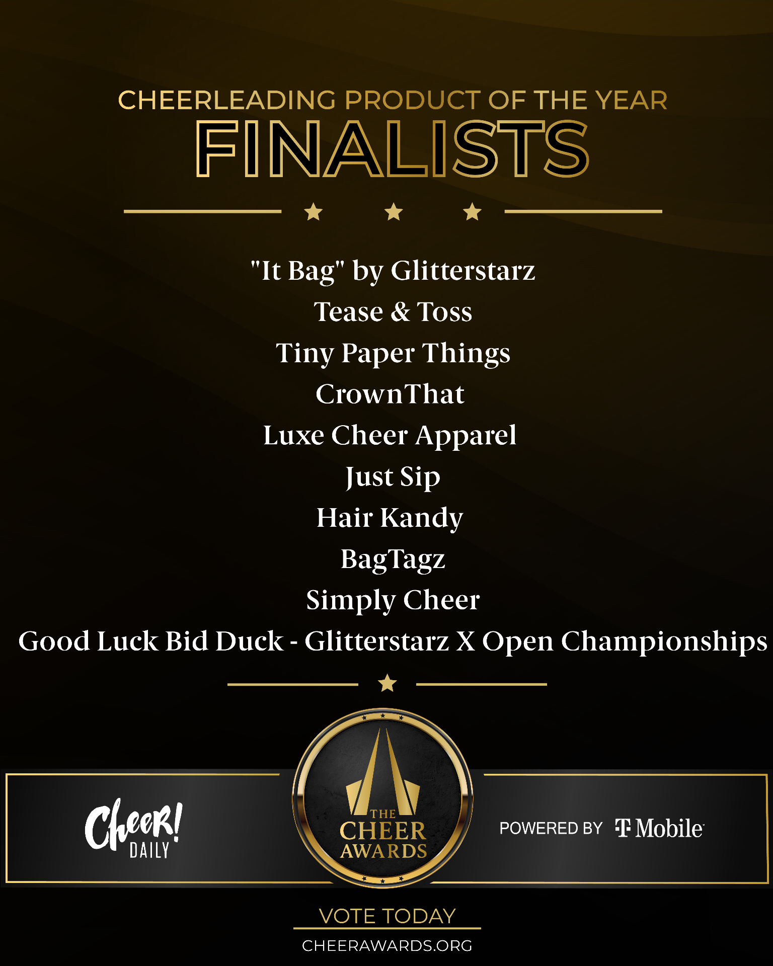 Cheerleading Product of the Year finalists
