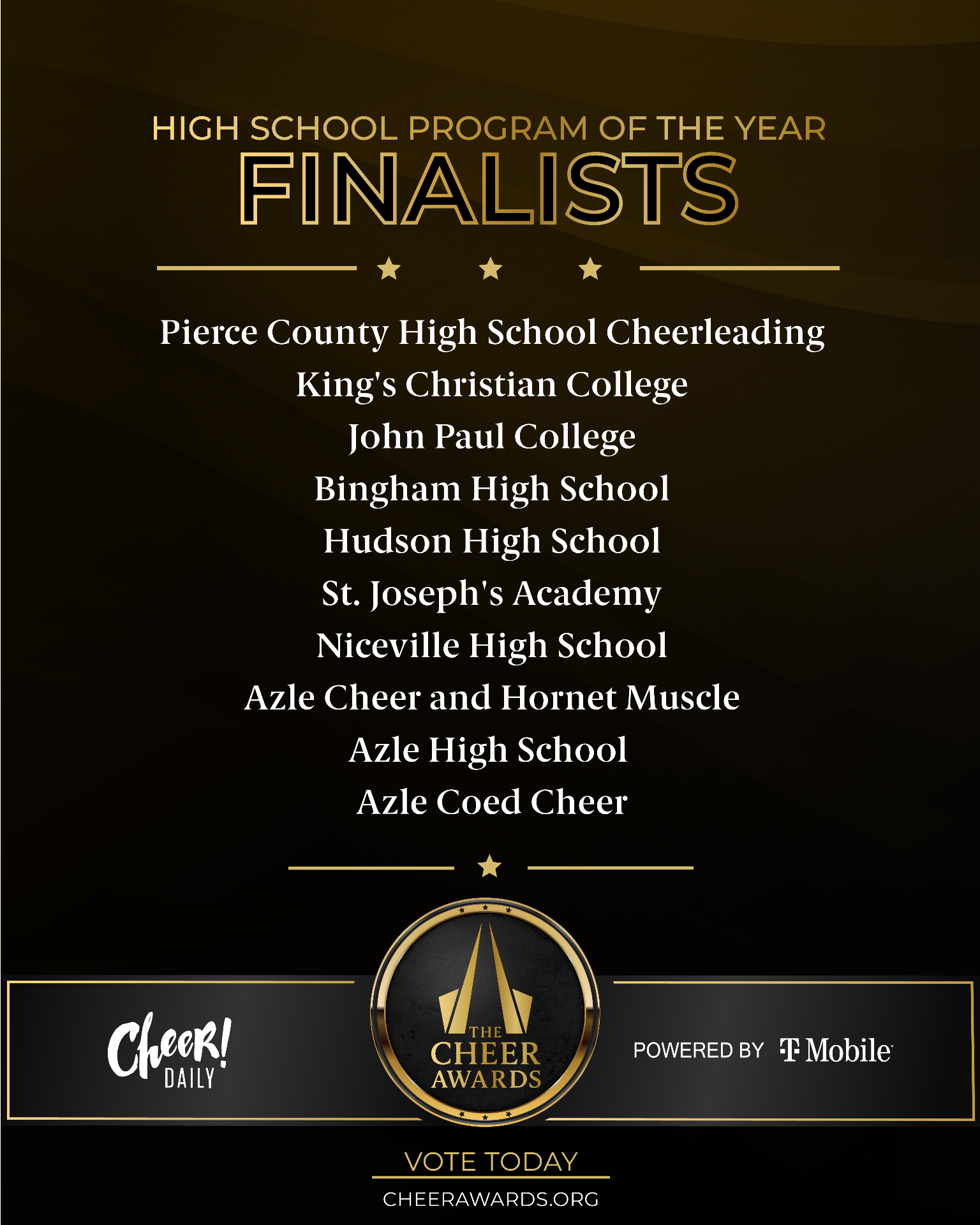High School Program of the Year finalists